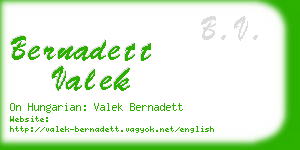 bernadett valek business card